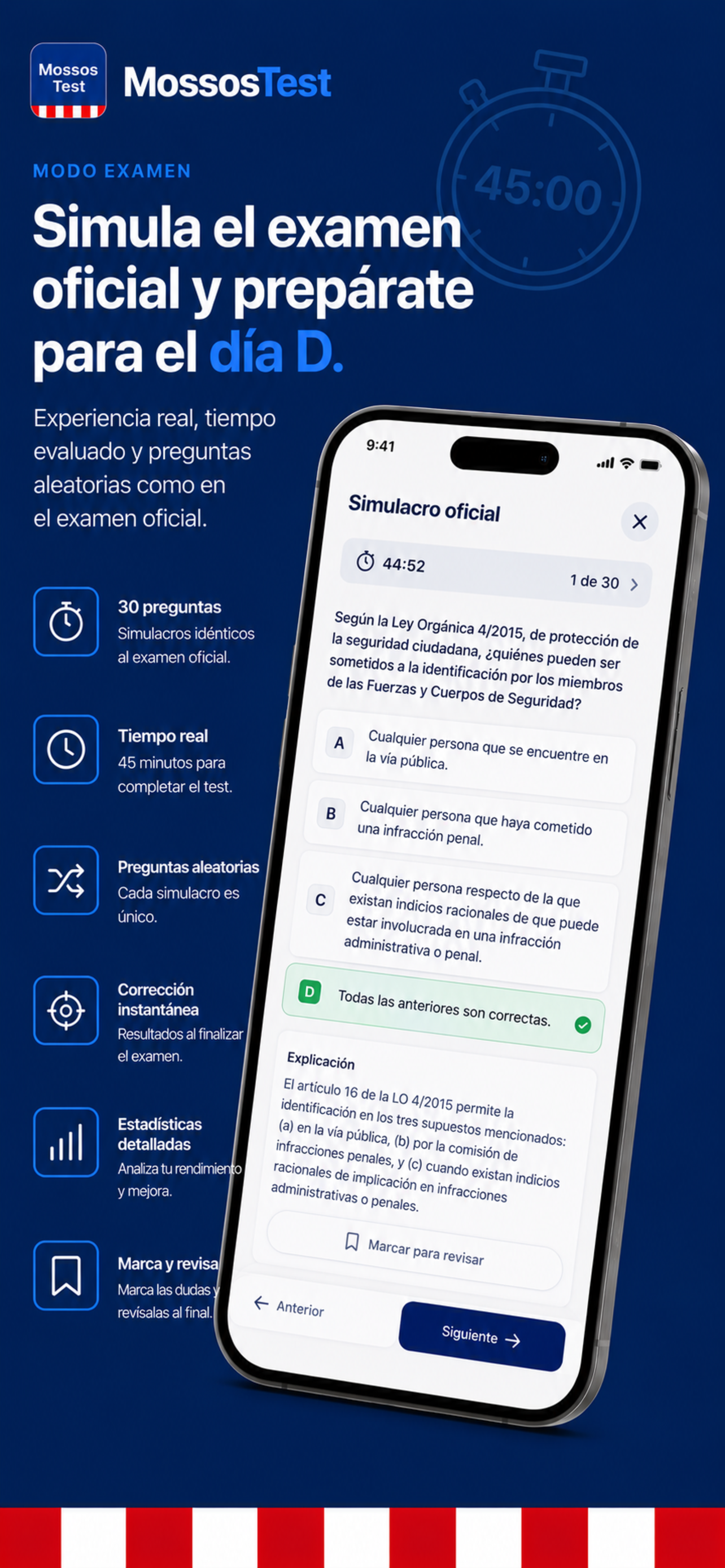 Simula el examen oficial